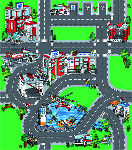 beneden galblaas Stadscentrum LEGO Speelmat City Hulpdiensten | LEGO Hebbedingetjes | BRICKshop - LEGO en  DUPLO specialist