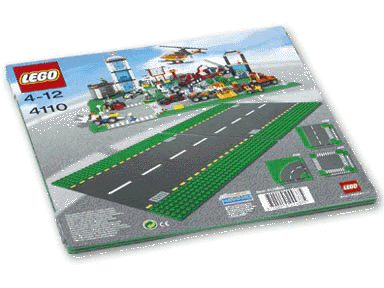 LEGO Grondplaten met rechte weg (GROEN) (LEGO | BRICKshop - LEGO en DUPLO specialist
