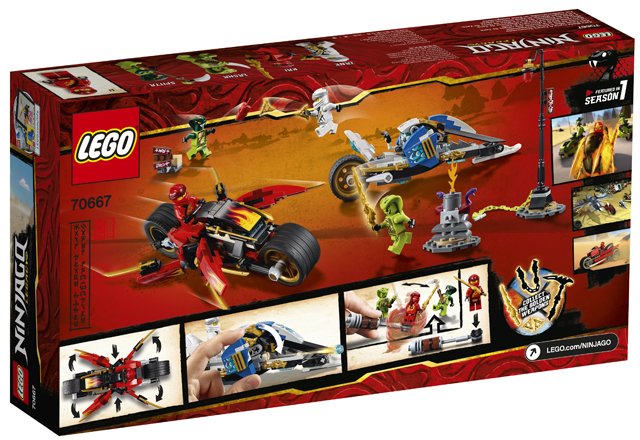 LEGO Zwaardmotor van Kai en Sneeuwscooter van Zane (LEGO 70667